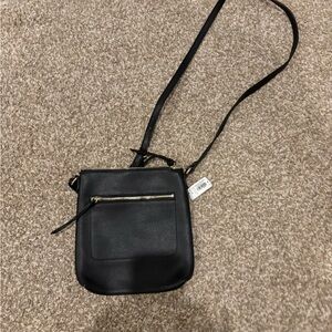 Old Navy Black Crossbody Bag with Front Zipper